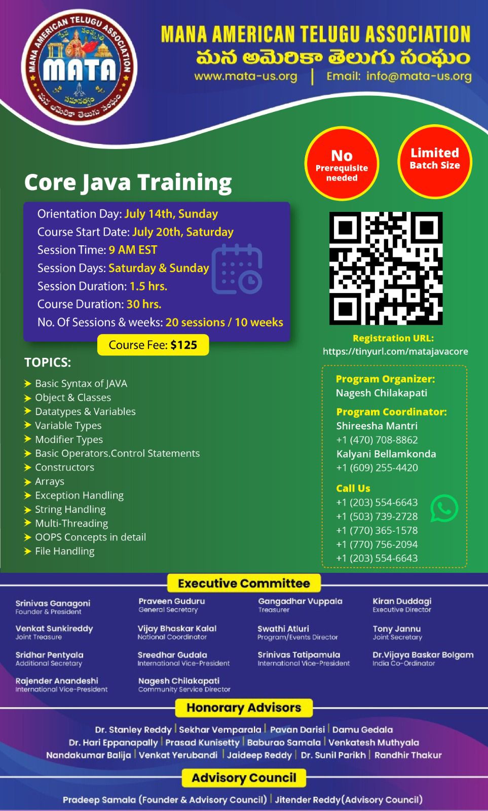 MATA- Java Core Training